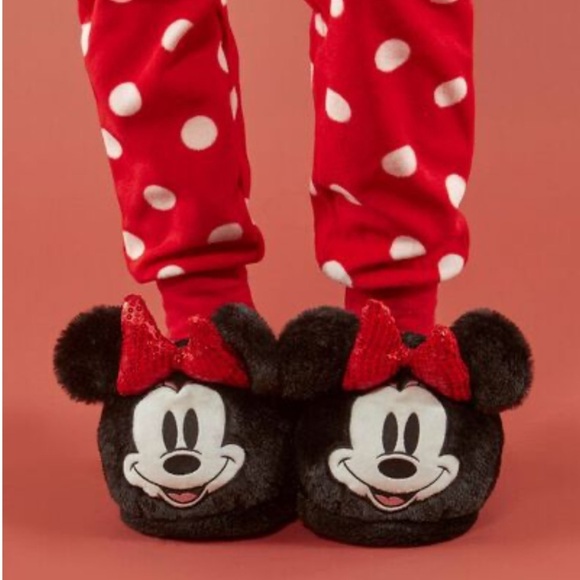 NWOT Disney Minnie Mouse House Slippers Size Medium 6.5-8 - Picture 2 of 9